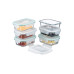relaxdays Frischhaltedosen 0.37 l, Transparent/Weiss/Türkis relaxdays Frischhaltedosen 0.37 l, Transparent/Weiss/Türkis