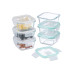 relaxdays Frischhaltedosen 0.52 l, Transparent/Weiss/Türkis relaxdays Frischhaltedosen 0.52 l, Transparent/Weiss/Türkis