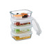 relaxdays Frischhaltedosen 0.64 l, Transparent/Weiss relaxdays Frischhaltedosen 0.64 l, Transparent/Weiss