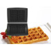 FRITEL Backplatten Waffeln 4 x 7 Aluminium-Druckguss Schwarz