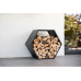 WESTMANN Kaminholzregal Biene Stahl Schwarz Wabenform WESTMANN Kaminholzregal Biene Stahl Schwarz Wabenform
