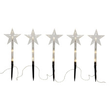 Star Trading Aussendekoration Wandy 5er mit Erdspiess 15 LED, 25 cm Star Trading Aussendekoration Wandy 5er mit Erdspiess 15 LED, 25 cm