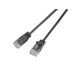 SLIM Slimpatchkabel RJ-45 - RJ-45, Cat 6, UTP, 5 m, Schwarz