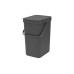 Brabantia Recyclingbehälter Sort & Go 12 l, Dunkelgrau Brabantia Recyclingbehälter Sort & Go 12 l, Dunkelgrau