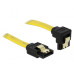 Delock SATA2-Kabel gelb, gewinkelt, Clip, 30 cm