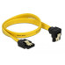 Delock SATA2-Kabel gelb, gewinkelt, Clip, 30 cm
