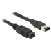 Delock FireWire-Kabel 400Mbps 9Pin-6Pin 1 m