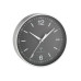 TFA Dostmann Funk-Wanduhr mit Aluminium-Rahmen 19.5 cm, Schwarz/Silber