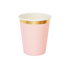 Rico Design Einwegbecher 250 ml 1 Stück, Gold/Rosa