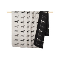pad Decke Dackel 200 x 150 cm, Grau/Schwarz
