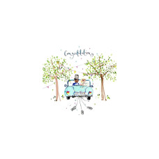 Cart Hochzeitskarte 15 x 15 cm Cart Hochzeitskarte 15 x 15 cm