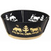 Heidi Cheese Line Fondue-Brotkorb Alpes Ø 25 cm Braun/Schwarz