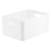 Rotho Aufbewahrungskorb Country 16 x 23,8 x 32,8 cm, Weiss