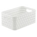 Rotho Aufbewahrungskorb Country 10,8 x 15,8 x 23,7 cm, Weiss