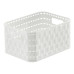 Rotho Aufbewahrungskorb Country 13,7 x 18,3 x 9,8 cm, Weiss