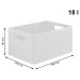 Rotho Aufbewahrungskorb Country 19,1 x 27,8 x 36,8 cm Weiss