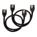 Corsair SATA3-Kabel Premium Set Schwarz 30 cm