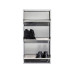 Kare Schuhschrank Caruso 100 x 50 cm, Silber