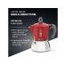 Bialetti Espressokocher New Moka Induktion 4 Tassen, Rot
