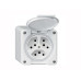 Hager NAP-Steckdosen robusto 3xT13 mit Klappdeckel IP55