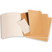 Moleskine Notizbuch XL Blanko, Hellbraun, 3er Set