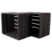Holz Zollhaus Holzharasse Vintage Schwarz 40 x 50 cm