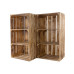 Holz Zollhaus Regal Vintage geflammt 40 x 75 cm