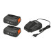 Gardena Akku und Ladegerät P4A 2 x PBA 18 V/45 + AL 1830 CV