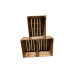 Holz Zollhaus Holzharasse Vintage Shabby Braun 40 x 50 cm