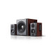 Edifier Regallautsprecher Paar S350DB mit Subwoofer Braun