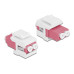 Delock Keystone-Modul LC Buchse zu LC  Buchse Violett / Weiss