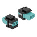 Delock Keystone-Modul LC Buchse zu LC Buchse Aqua / Schwarz