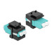 Delock Keystone-Modul LC Buchse zu LC Buchse Aqua / Schwarz