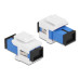Delock Keystone-Modul SC Buchse zu SC  Buchse Blau / Weiss