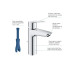 GROHE Lavaboarmatur QuickFix Start M-Size chrom GROHE Lavaboarmatur QuickFix Start M-Size chrom