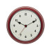 TFA Dostmann Funk-Wanduhr Retro Rot, Ø 24 cm