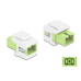 Delock Keystone-Modul SC Buchse zu SC  Buchse Lindgrün / Weiss