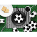 Partydeco Partyset Football 6-teilig, Schwarz-Weiss / Grün