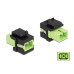 Delock Keystone-Modul SC Buchse zu SC  Buchse Lindgrün / Schwarz