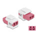 Delock Keystone-Modul LC Buchse zu LC  Buchse Violett / Weiss