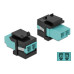 Delock Keystone-Modul LC Buchse zu LC Buchse Aqua / Schwarz