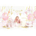 Partydeco Partyset 1st Birthday gold 9-teilig, Gold/Rosa