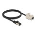 Delock Patchkabel RJ45 zu Keystone Cat 6A, S/FTP, 1 m, Schwarz Delock Patchkabel RJ45 zu Keystone Cat 6A, S/FTP, 1 m, Schwarz