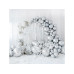 Partydeco Luftballon Rund Glossy 60 cm, Silber