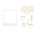 Partydeco Hochzeitsaccessoire Photo Booth Best Wedding 12-teilig, Gold Partydeco Hochzeitsaccessoire Photo Booth Best Wedding 12-teilig, Gold