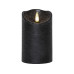 Star Trading LED-Kerze Flamme Rustic, Ø 7.5 x 12.5 cm, Schwarz