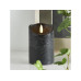 Star Trading LED-Kerze Flamme Rustic, Ø 7.5 x 12.5 cm, Schwarz
