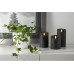 Star Trading LED-Kerze Flamme Rustic, Ø 7.5 x 12.5 cm, Schwarz