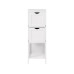 VASAGLE Regal mit 2 Schubladen 30 x 89 cm, Weiss