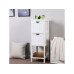VASAGLE Regal mit 2 Schubladen 30 x 89 cm, Weiss